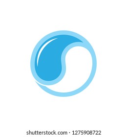 circle motion shine water logo vector