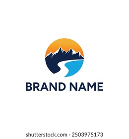 Circle Mountain Landscape Logo Concept