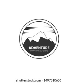 Circle Mountain Logo Vectoradventure Logo Design Stock Vector (Royalty ...