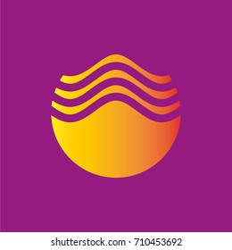 circle with moving lines logo mark