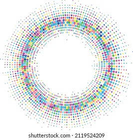 Circle with multicolor rays vector EPS.