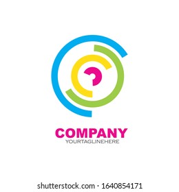circle multicolor vector illustration design template