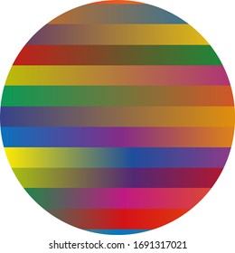 Circle with multi-colored lines. Background and logo.