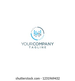 circle music composer logo vector icon