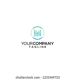 circle music composer logo vector icon