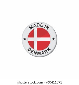 Circle National flag (Made in) - Denmark