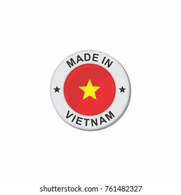 Circle National flag (Made in) - Vietnam