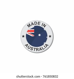 Circle National flag (Made in) - Australia