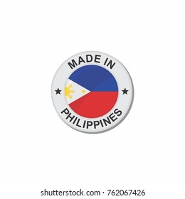 Circle National flag (Made in) - Philippines