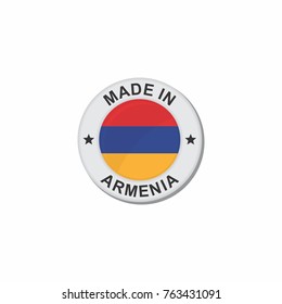 Circle National flag (Made in) - Armenia