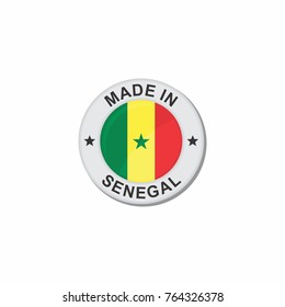 Circle National flag (Made in) - Senegal