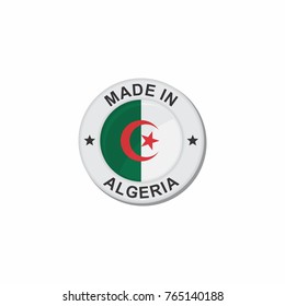 Circle National flag (Made in) - Algeria