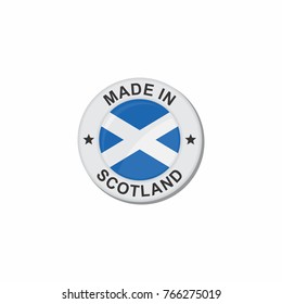 Circle National flag (Made in) - Scotland