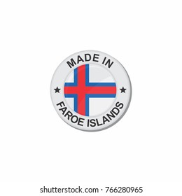 Circle National flag (Made in) - Faroe Islands