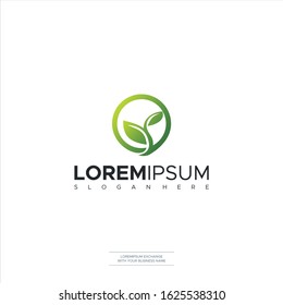Circle Natural Logo Abstract Design Vector Illustration Vector Illustration