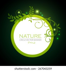Circle nature banner. Vector illustration 