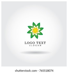 Circle Nature Element Logo Icon Vector Template