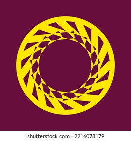 Circle nature flower logo design 