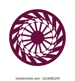 Circle nature flower logo design 