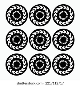 Circle nature flower vector logo 
