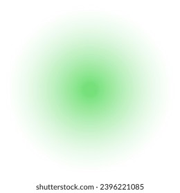 Círculo de neón, efecto luminoso, fondo gradiente, luz estrella de brillo verde, lente borrosa - vector de material