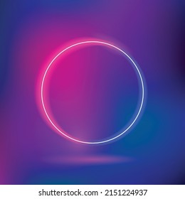 Circle Neon with Gradient Mesh Background