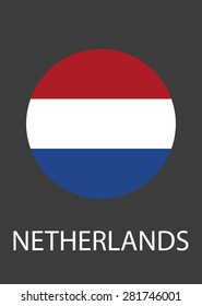 Circle Netherlands flag icon