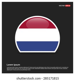 circle Netherlands flag Sticker
