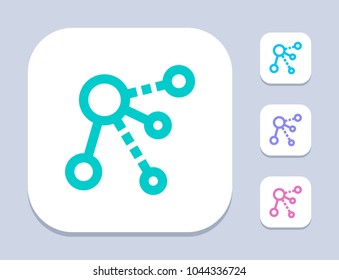 Circle Network - Neon Icons. A professional, pixel-aligned icon.