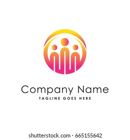 circle network people group logo template