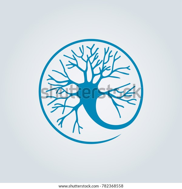 Circle Neuron Vector Art Neuron Logo Stock Vector (Royalty Free ...