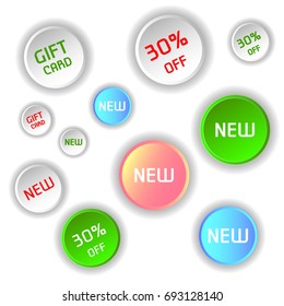 Circle New icons. Vector illustration. 