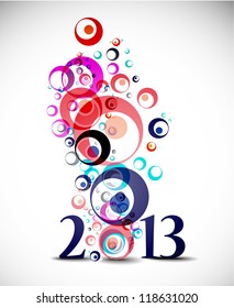 circle New year 2013 background.