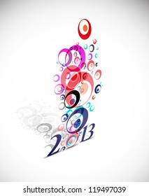 circle New year 2013 background.