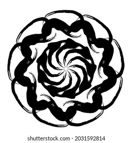 It's a circle with nine angles and like a flower