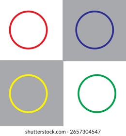 Circle with no fill icon and symbol design