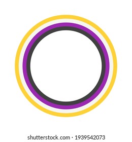 The circle with non binary colors. Isolated Vector Illustration