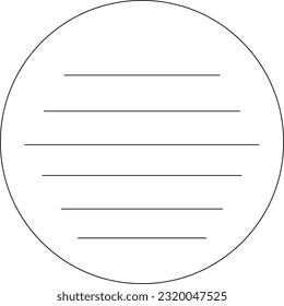 Circle notes with straight lines
