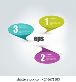 Circle number diagram, options, step by step template.