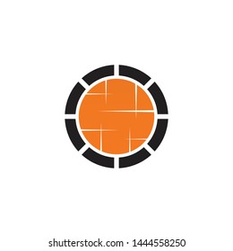 Circle O letter logo design vector template