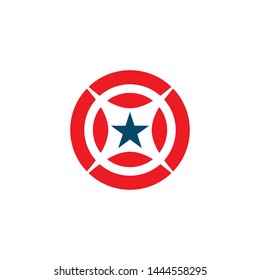 Circle O letter logo design vector template