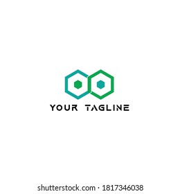 circle o logo,o rounded letter negative space logo color