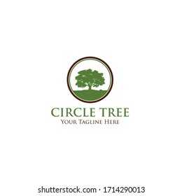 Circle Oak Tree Logo Design