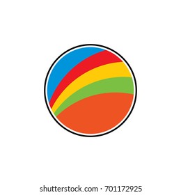 circle object full color design vector