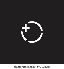 Circle Object With Plus Symbol Icon Vector