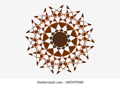 Circle of object similar dark brown eye with abstract style Pattern.