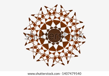 Circle of object similar dark brown eye with abstract style Pattern.