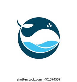 Circle Ocean Big Whale Fish