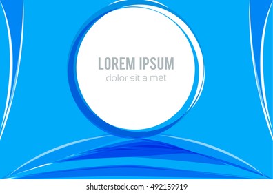 the circle on the blue background