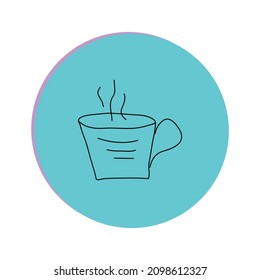 a circle on a round background, an icon.Decorative decoration. a design element . vector illustration on a white background.print.social networks